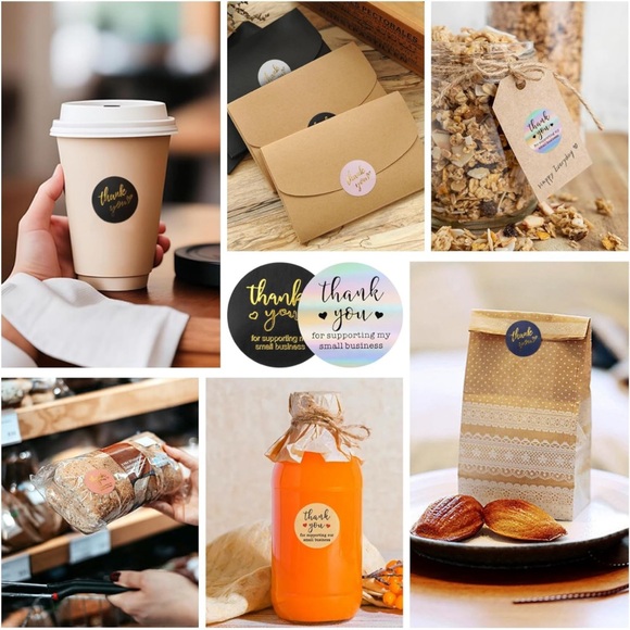 Thank you stickers 500 pcs per roll (1” diameter) for your small business - Picture 6 of 6